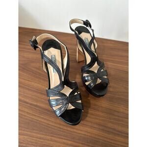 Prada Leather Strappy Platform Heels Size 37(7)